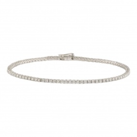 White Gold Diamond Line Bracelet 2.09ct